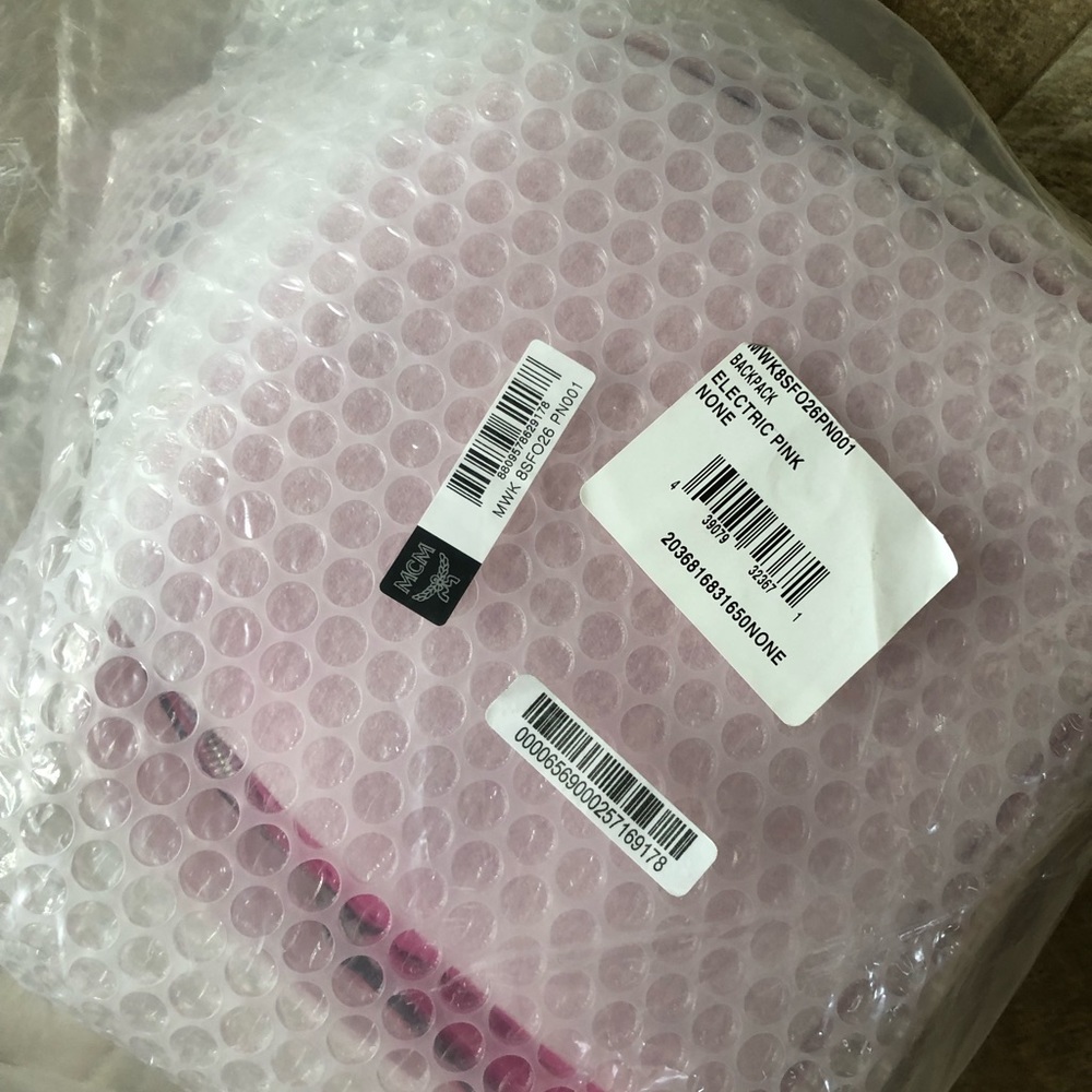 NWT MCM Studded Backpack Hot Pink - Picture 2 of 10